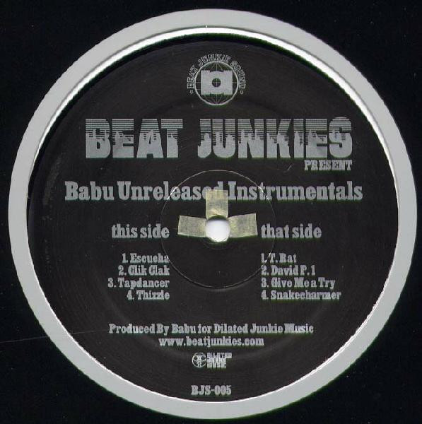 Babu - Unreleased Instrumentals - Vinyl Record 12" image 1