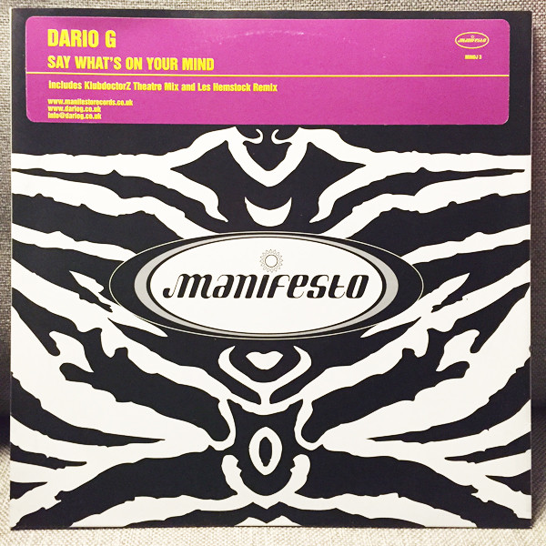 Dario G - Say What's On Your Mind - Used Vinyl Record 12" image 1