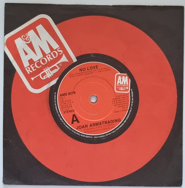 Joan Armatrading - No Love - Used Vinyl Record 7" image 1