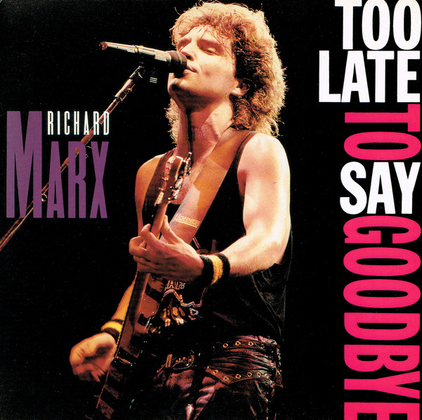 Richard Marx - Too Late To Say Goodbye - Used Vinyl Record 7" image 1
