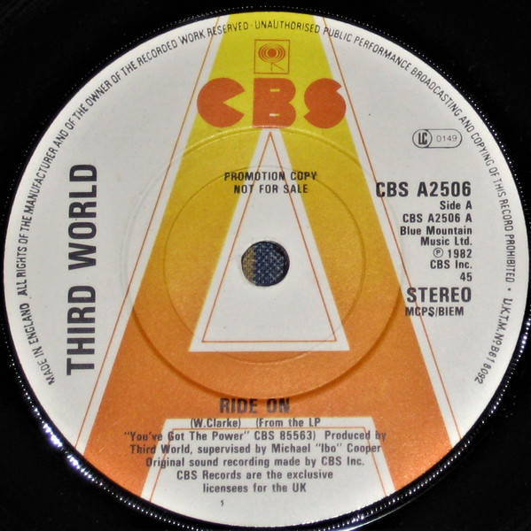 Third World - Ride On - Used Vinyl Record 7" image 1