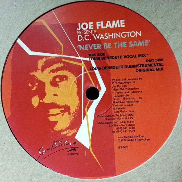 Joe Flame - Never Be The Same - Used Vinyl Record 12" image 1