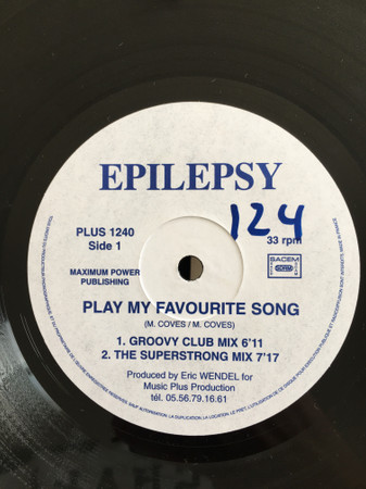 Epilepsy - Play My Favourite Song - Used Vinyl Record 12" image 1