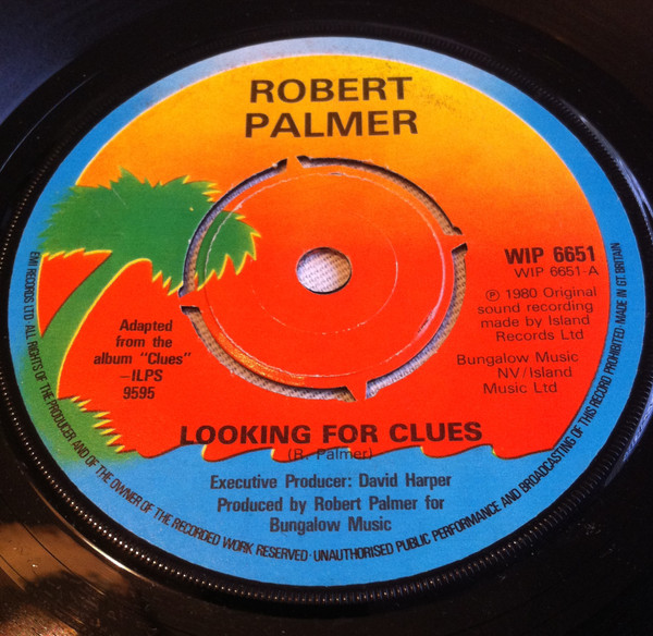 Robert Palmer - Looking For Clues - Used Vinyl Record 7" image 1