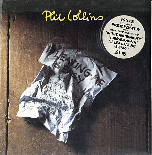 Phil Collins - If Leaving Me Is Easy - Used Vinyl Record 7" image 1