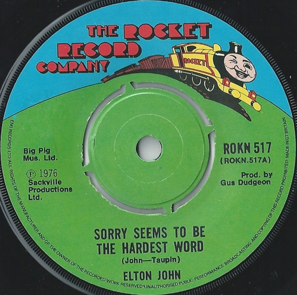 Elton John - Sorry Seems To Be The Hardest Word - Used Vinyl Record 7 image 1
