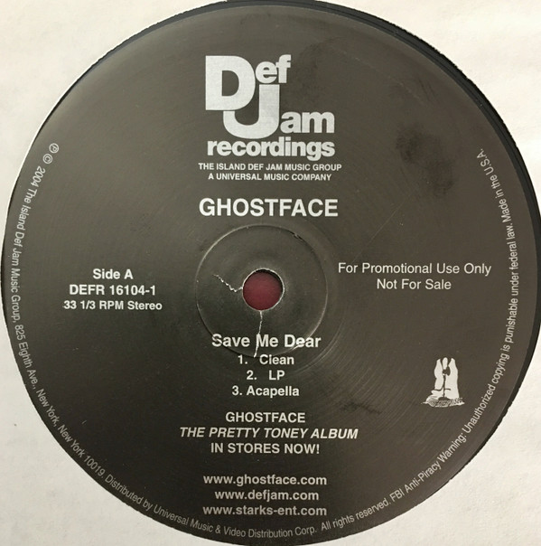 Ghostface Killah - Save Me Dear - Used Vinyl Record 12" image 1