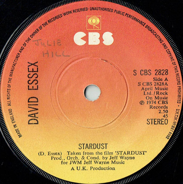 David Essex - Stardust - Used Vinyl Record 7" image 1