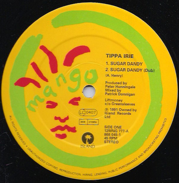 Tippa Irie - Sugar Dandy - Used Vinyl Record 12" image 1