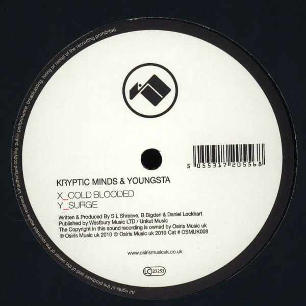 Kryptic Minds - Cold Blooded / Surge - Vinyl Record 12" image 1