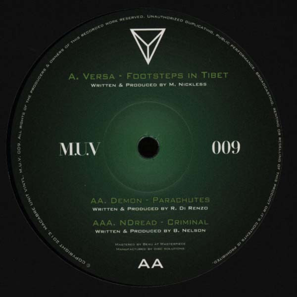 Versa - Footsteps In Tibet / Parachutes / Criminal - Vinyl Record 12" image 1