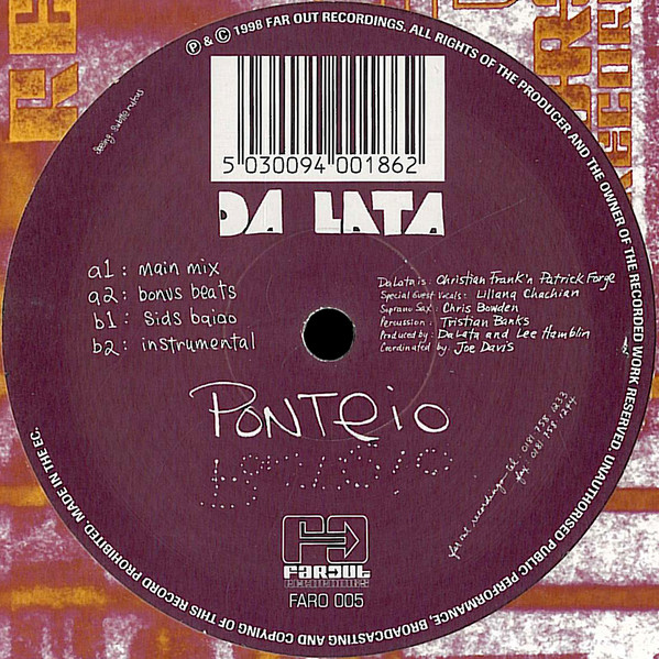 Da Lata - Ponteio - Used Vinyl Record 12" image 1