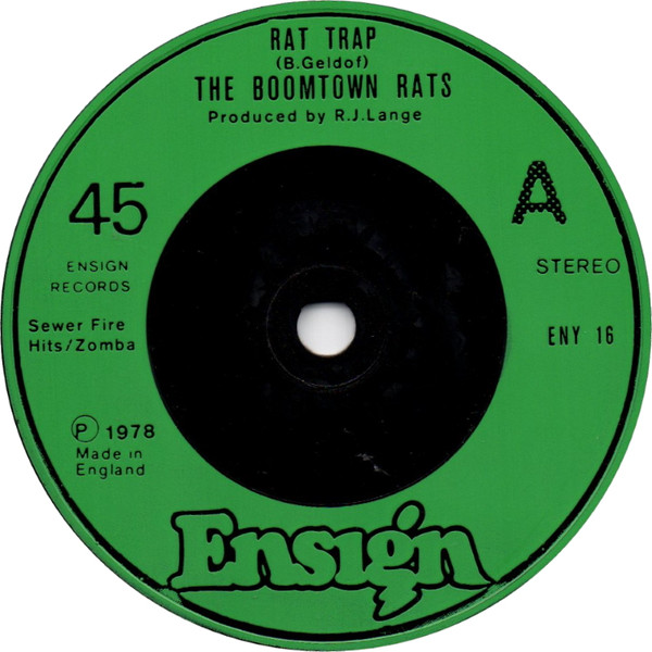 Boomtown Rats - Rat Trap - Used Vinyl Record 7" image 1