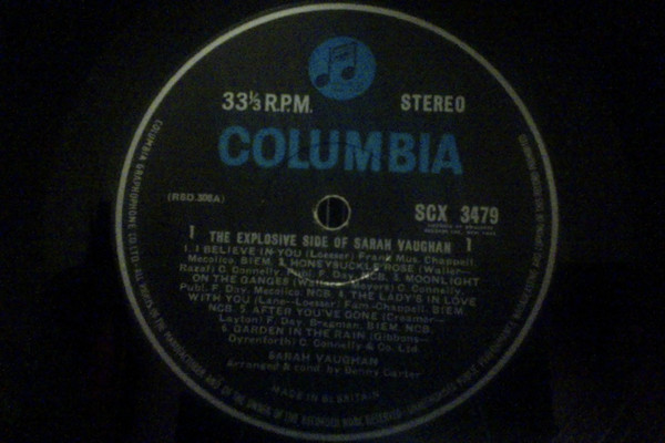 Sarah Vaughan - Explosive Side Of - Used Vinyl Record image 1