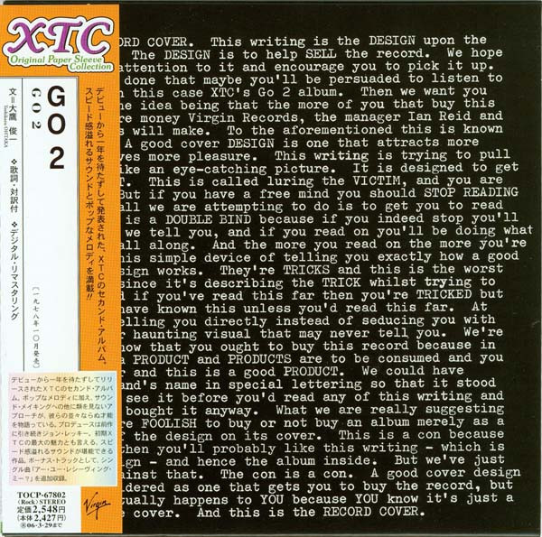 XTC - Go 2 - Used CD image 1
