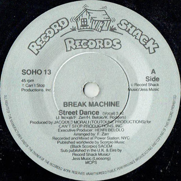 Break Machine - Street Dance - Used Vinyl Record 7" image 1
