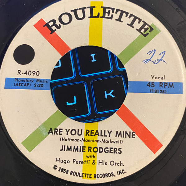 Jimmie Rodgers - Are You Really Mine / The Wizard - Used Vinyl Record image 1
