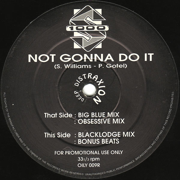 S1000 - Not Gonna Do It - Used Vinyl Record 12" image 1