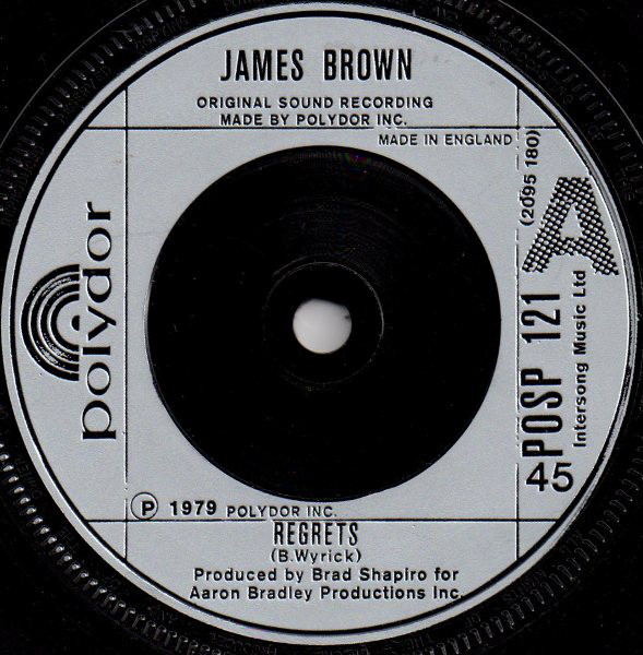 James Brown - Regrets - Used Vinyl Record 7" image 1