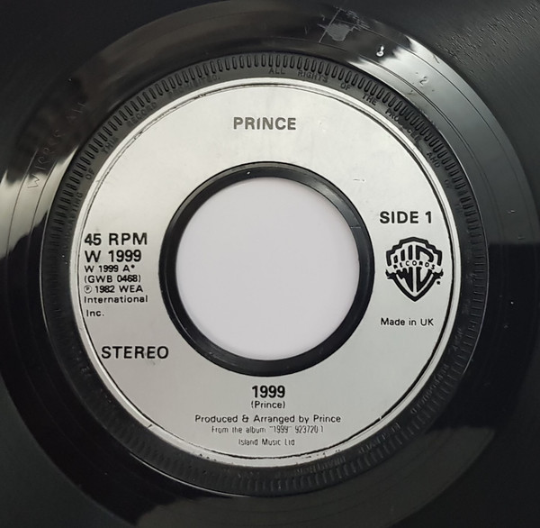 Prince - 1999 / Little Red Corvette - Used Vinyl Record 7" image 1