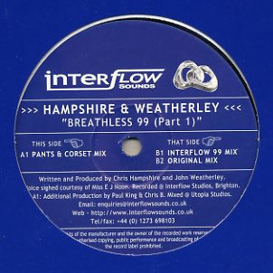 Hampshire & Weatherl - Breathless 99 (Part 1) - Used Vinyl Record 12" image 1