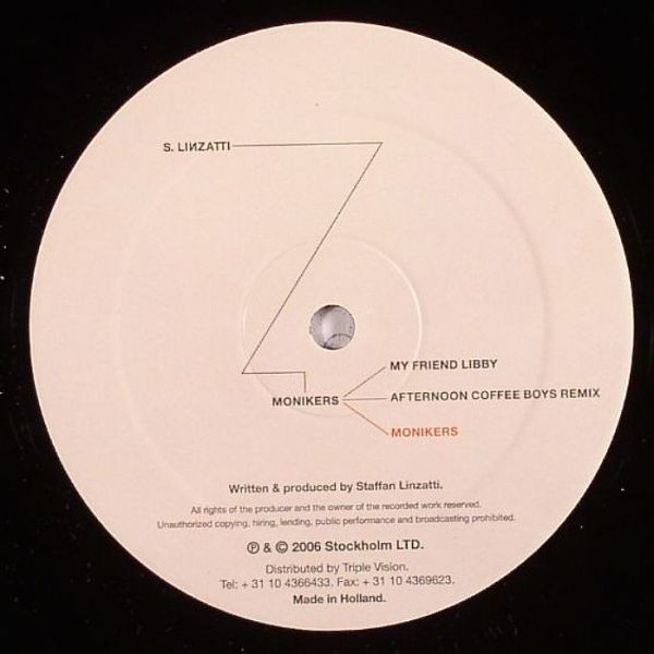 Staffan Linzatti - Monikers - Vinyl Record 12" image 1