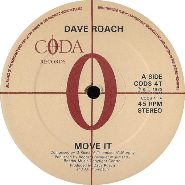 David Roach - Move It / Running With The River - Used Vinyl Record 12 image 1