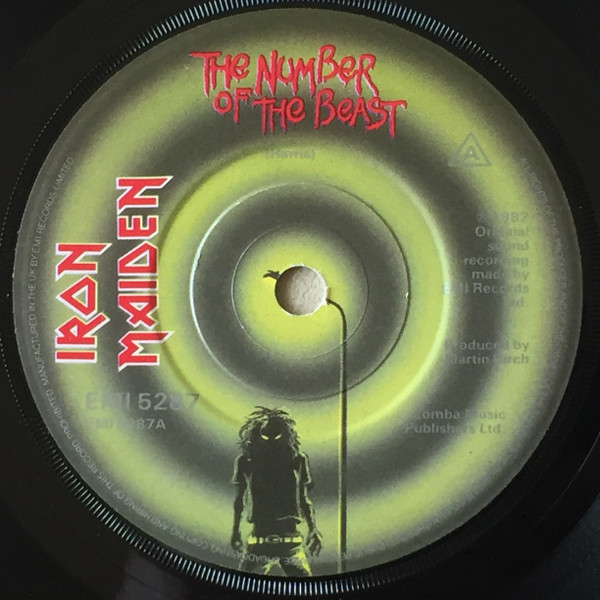 Iron Maiden - Number Of The Beast - Used Vinyl Record 7" image 1