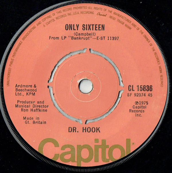 Dr. Hook - Only Sixteen / Levitate - Used Vinyl Record 7" image 1