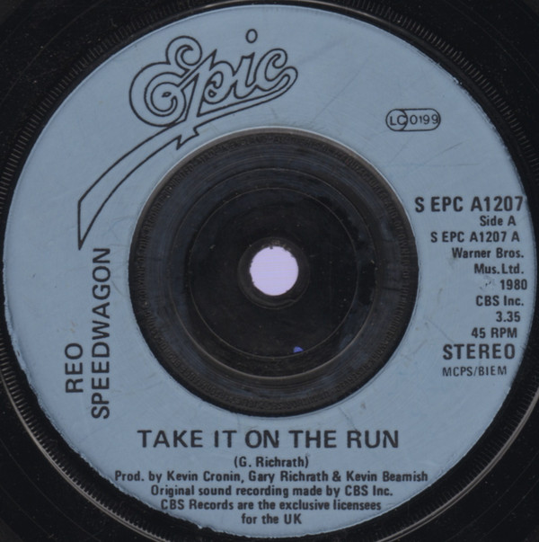 REO Speedwagon - Take It On The Run - Used Vinyl Record 7" image 1