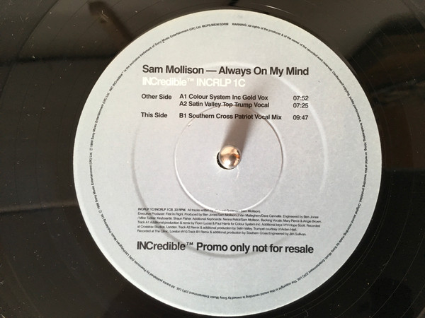 Sam Mollison - Always On My Mind - Used Vinyl Record 12" image 1