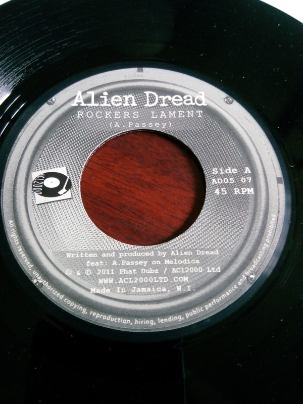 Alien Dread - Rockers Lament - Vinyl Record 7" image 1