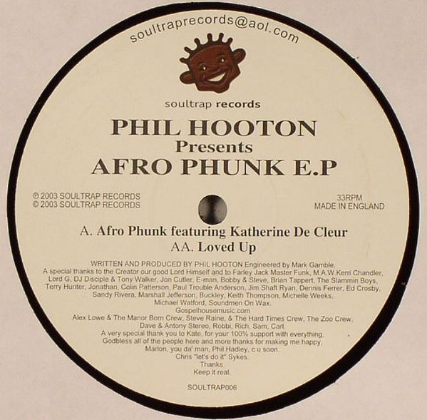 Phil Hooton - Afro Phunk EP - Vinyl Record 12" image 1