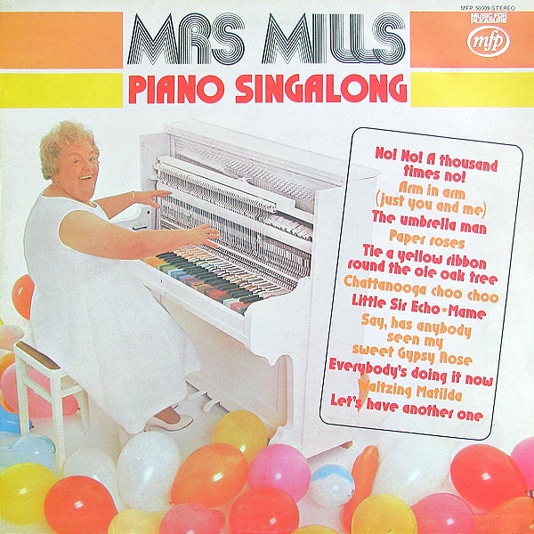 Mrs. Mills - Piano Singalong - Used Vinyl Record image 1