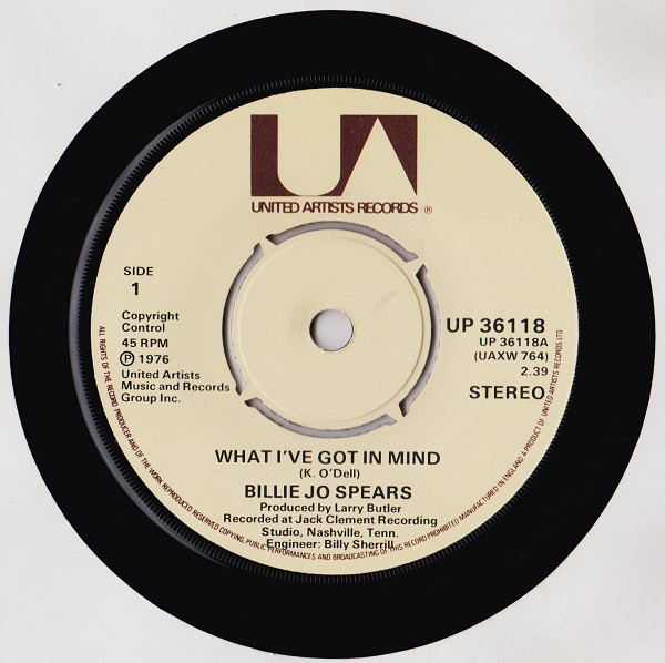 Billie Jo Spears - What I've Got In Mind - Used Vinyl Record 7" image 1
