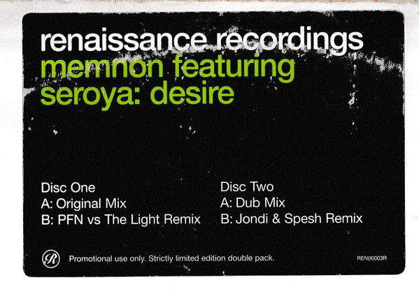 Memnon - Desire - Used Vinyl Record 12" image 1