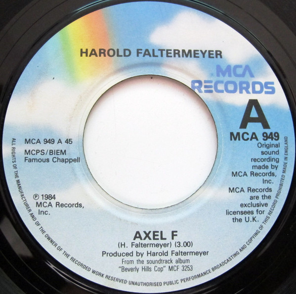 Harold Faltermeyer - Axel F - Used Vinyl Record 7" image 1