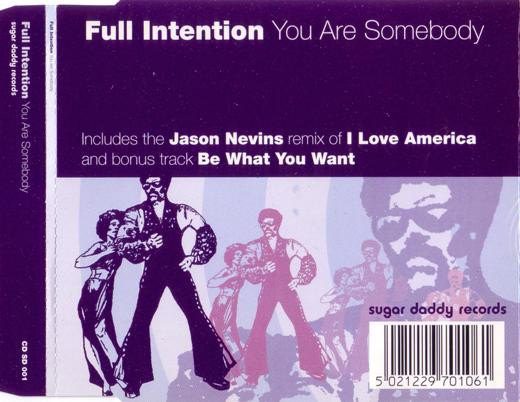 Full Intention - You Are Somebody - Used CD image 1