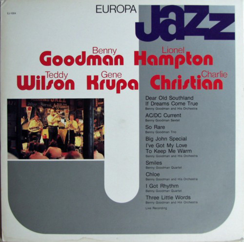 Benny Goodman - Europa Jazz - Used Vinyl Record image 1