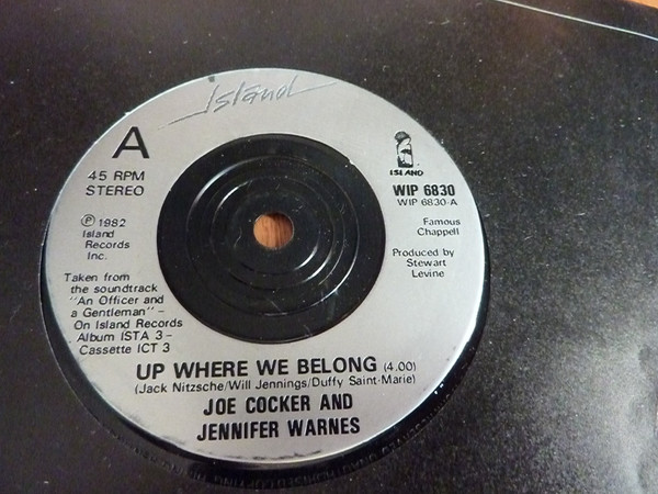 Joe Cocker - Up Where We Belong - Used Vinyl Record 7" image 1