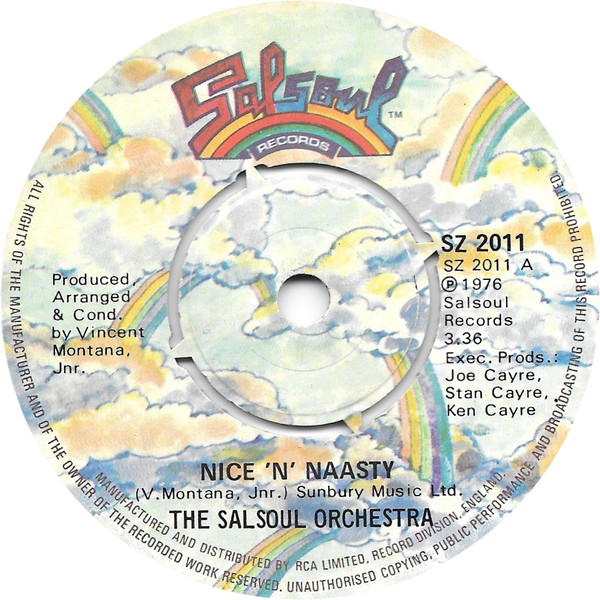 Salsoul Orchestra - Nice 'N' Naasty - Used Vinyl Record 7" image 1
