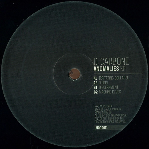D. Carbone - Anomalies EP - Vinyl Record 12" image 1