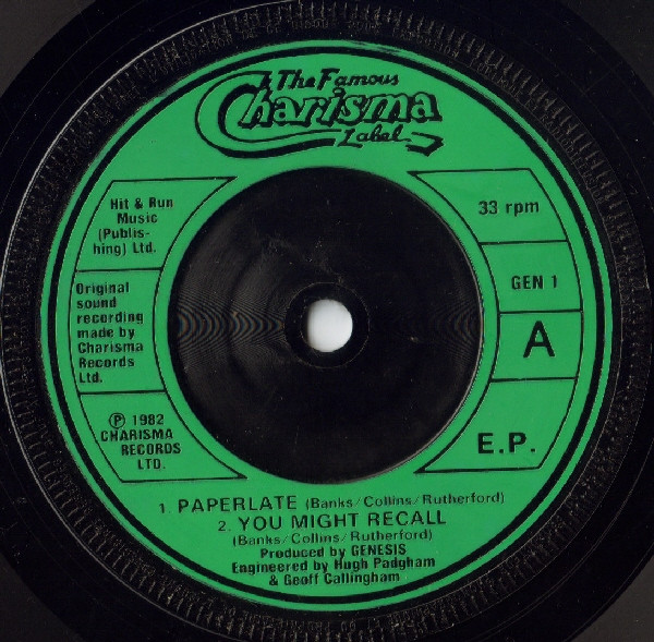 Genesis - Paperlate - Used Vinyl Record 7" image 1