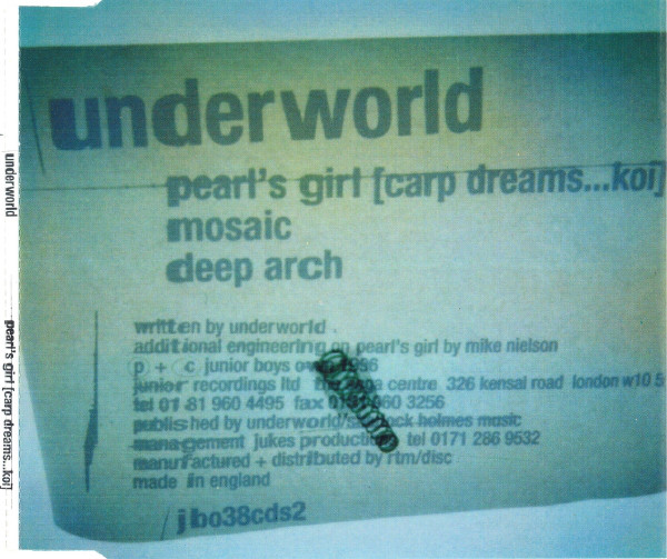 Underworld - Pearl's Girl (Carp Dreams...Koi) - Used CD image 1