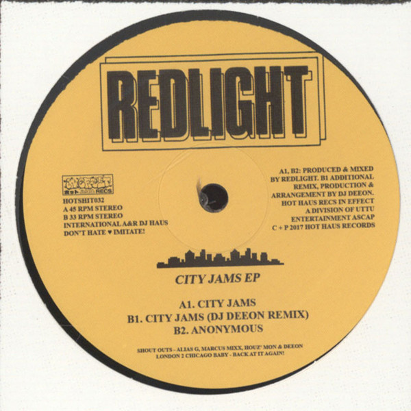 Redlight - City Jams EP - Vinyl Record 12" image 1