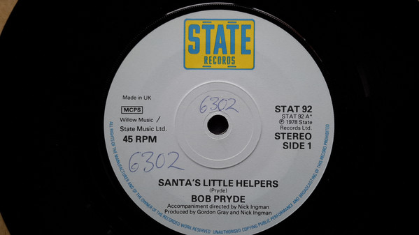 Bob Pryde - Santa's Little Helpers - Used Vinyl Record 7" image 1