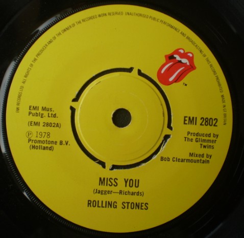 Rolling Stones - Miss You - Used Vinyl Record 7" image 1