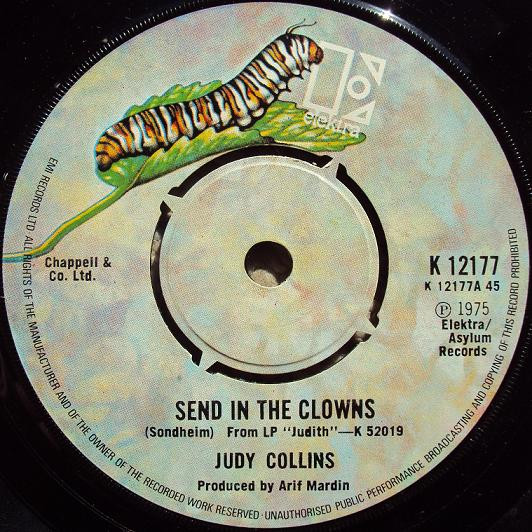 Judy Collins - Send In The Clowns - Used Vinyl Record 7" image 1