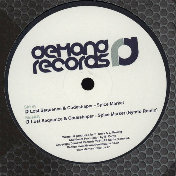 Lost Sequence - Spice Market / Spice Market (Nymfo Remix) - Vinyl Rec image 1