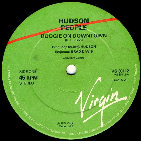 Hudson People - Boogie On Downtown - Used Vinyl Record 12" image 1